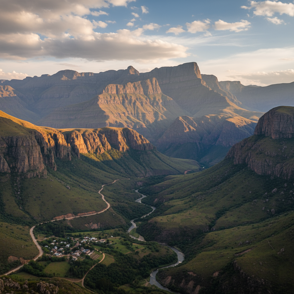 change the hero image to a photo of Drakensberg mountains